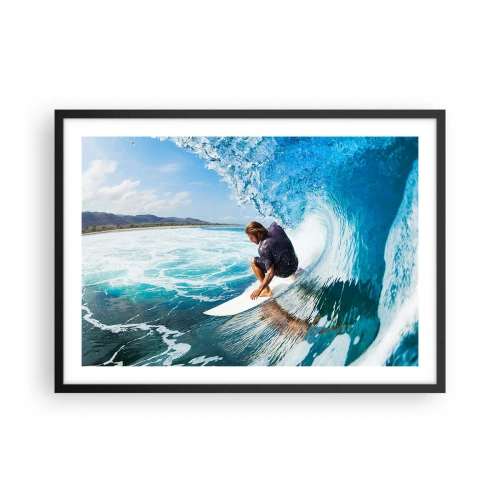 Poster în ramă neagră - Dansând cu valurile - 70x50 cm