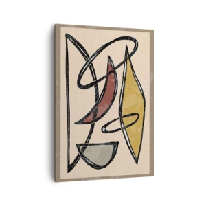 Tablou pe pânză - Compoziție - arcuri și ovale - 50x70 cm