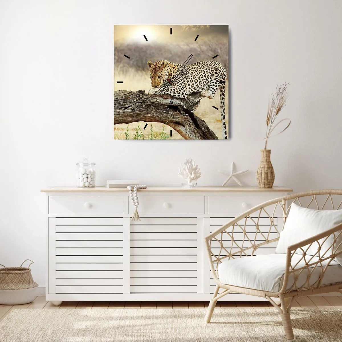 Ceas de perete - Ceas pe sticlă - Mă duc pe drumul meu - 40x40 cm