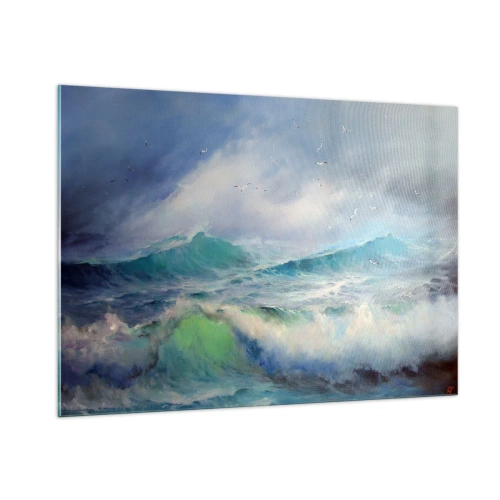 Tablou pe sticlă - Vârtejul a gemut de triumf... - 100x70 cm