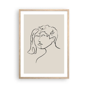 Poster în ramă de stejar deschis - Și unitatea s-a făcut - 50x70 cm