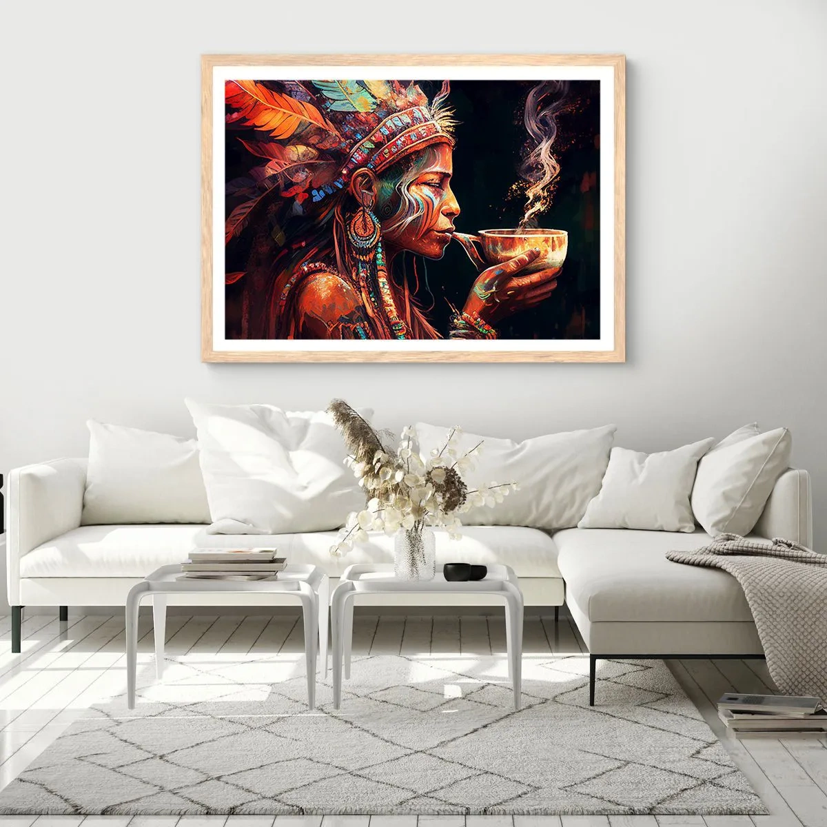 Poster în ramă de stejar deschis - Ritual magic - 70x50 cm