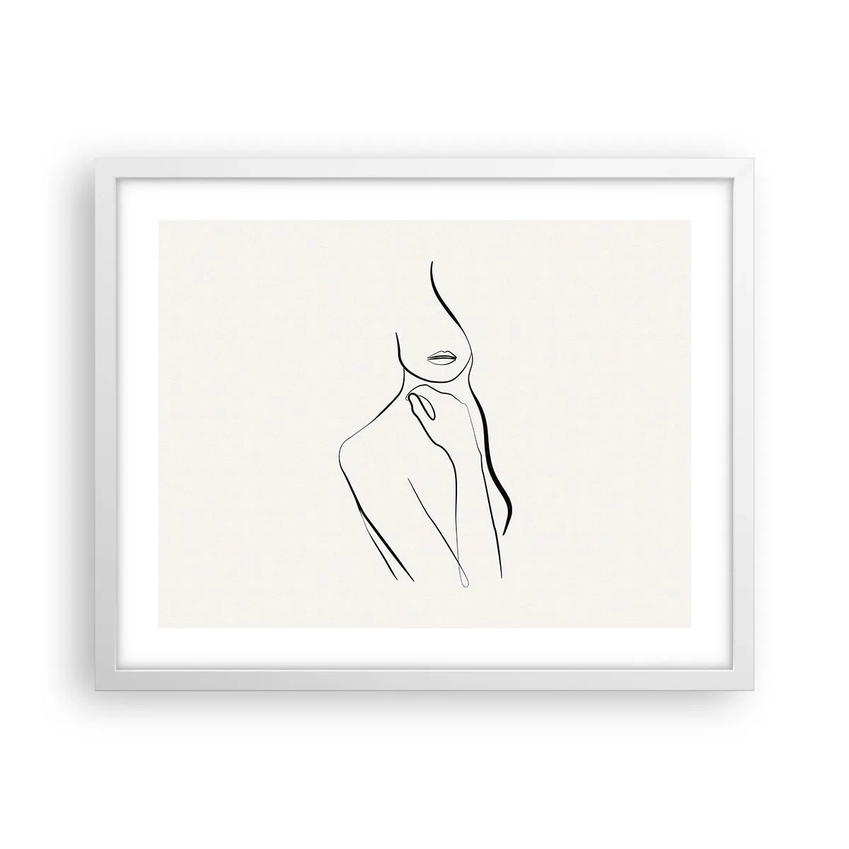 Poster în ramă albă - Val de melancolie - 50x40 cm