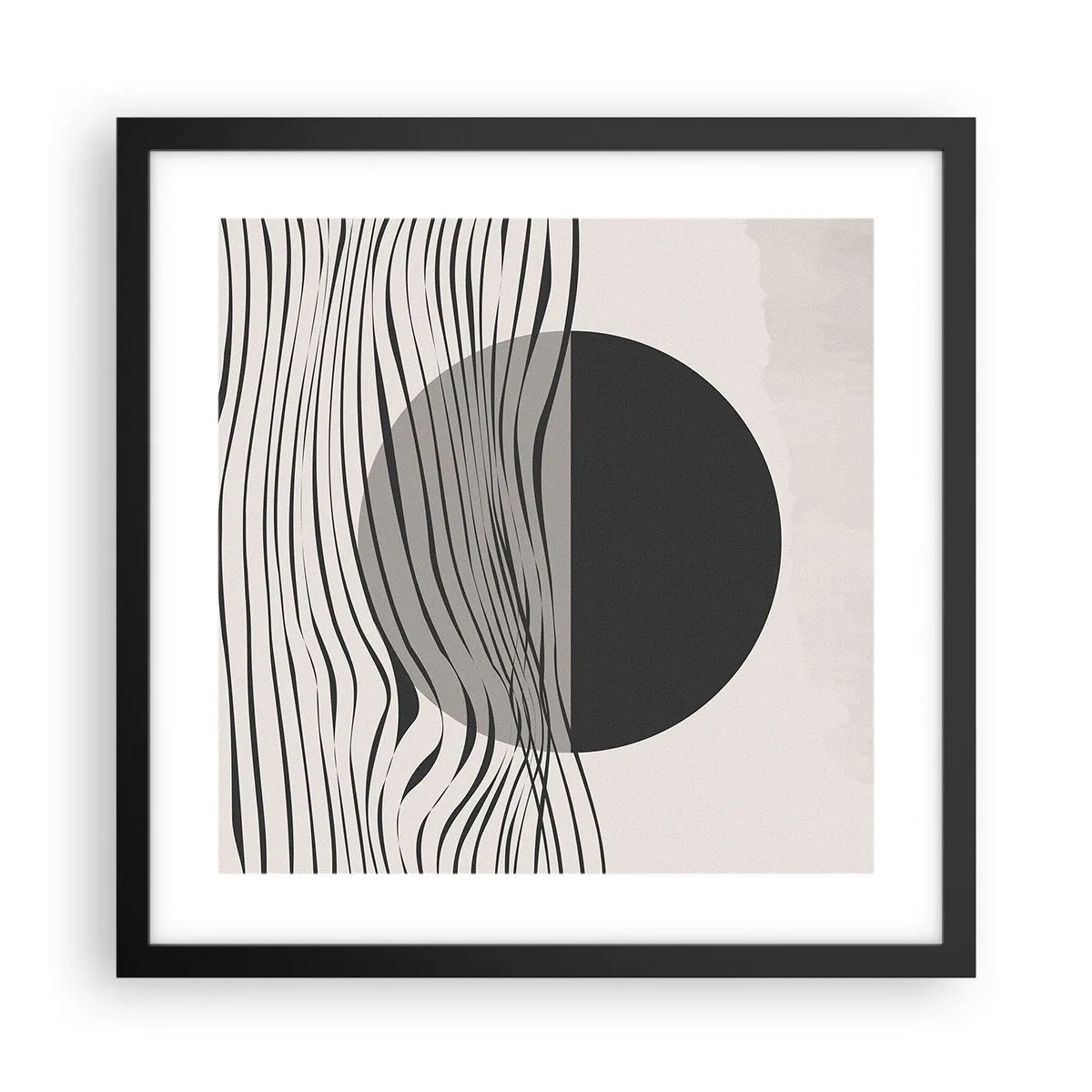 Poster în ramă neagră - Semicompunere - 40x40 cm