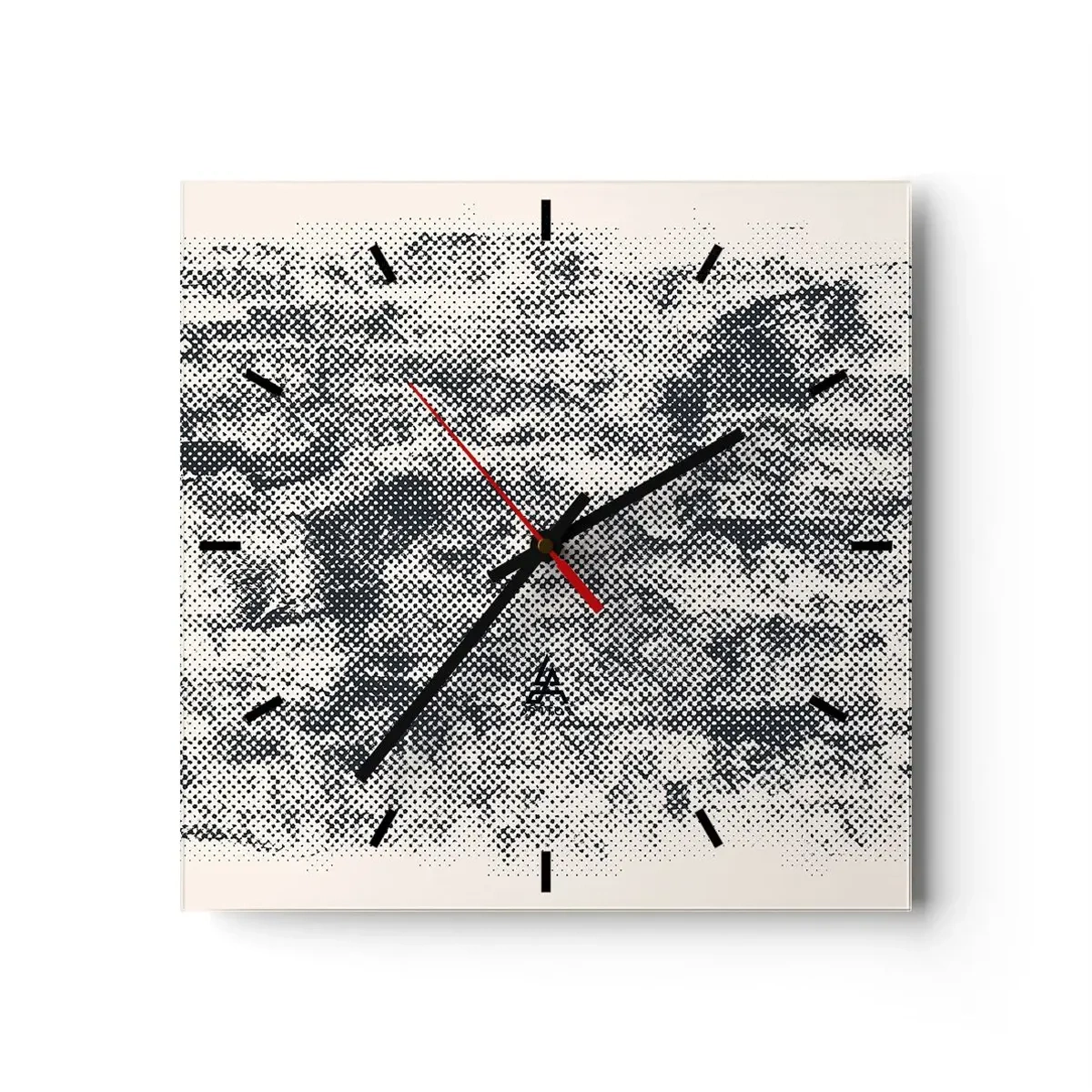 Ceas de perete - Ceas pe sticlă - Compoziție cețoasă - 40x40 cm