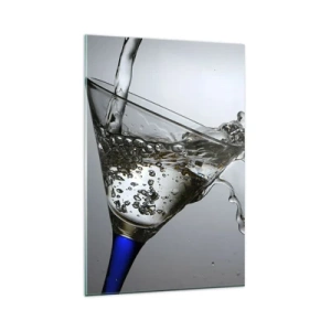 Tablou pe sticlă - Apă pură în sticlă de cristal - 80x120 cm