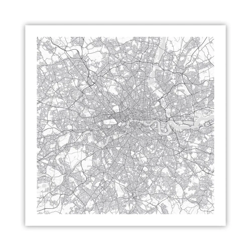 Poster - Harta labirintului din Londra - 60x60 cm