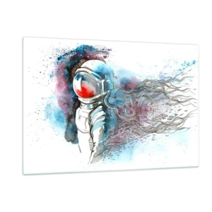 Tablou pe sticlă - Singur cu cosmosul - 120x80 cm