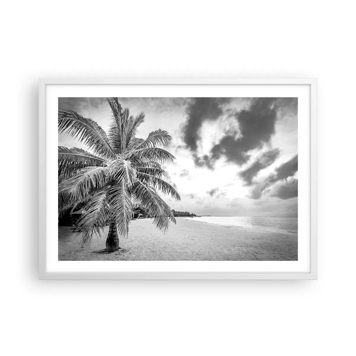 Poster în ramă albă - Când tânjești după singurătate... - 70x50 cm