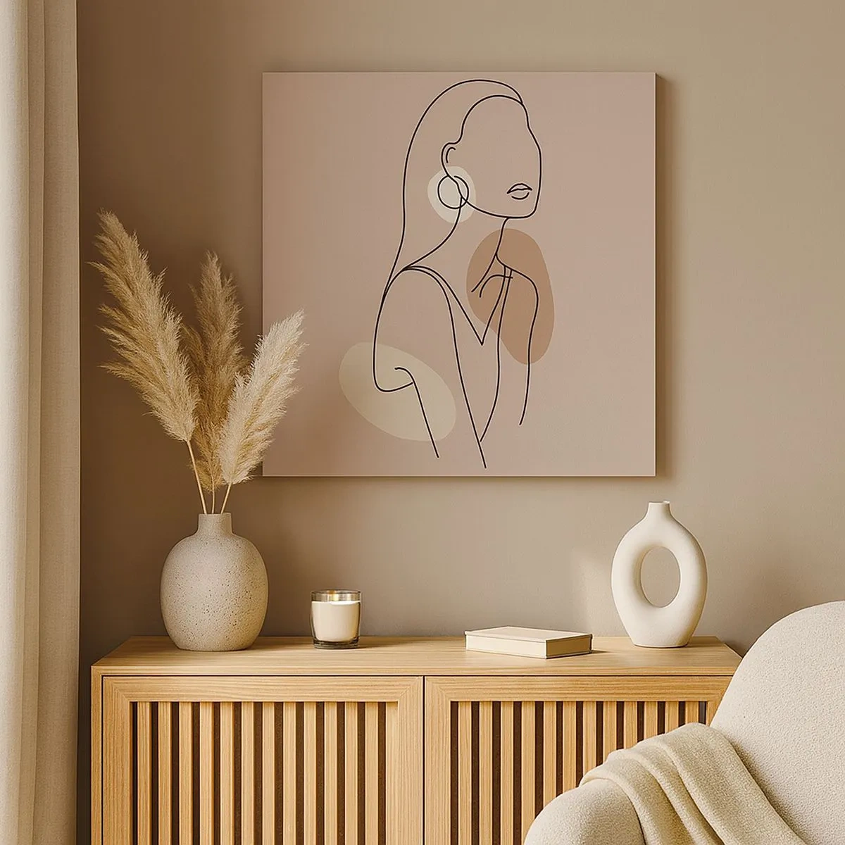 Tablou pe pânză - Icoana fecioarei - 30x30 cm