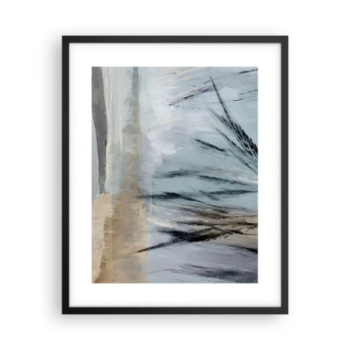 Poster în ramă neagră - Câmpuri de iarnă - 40x50 cm