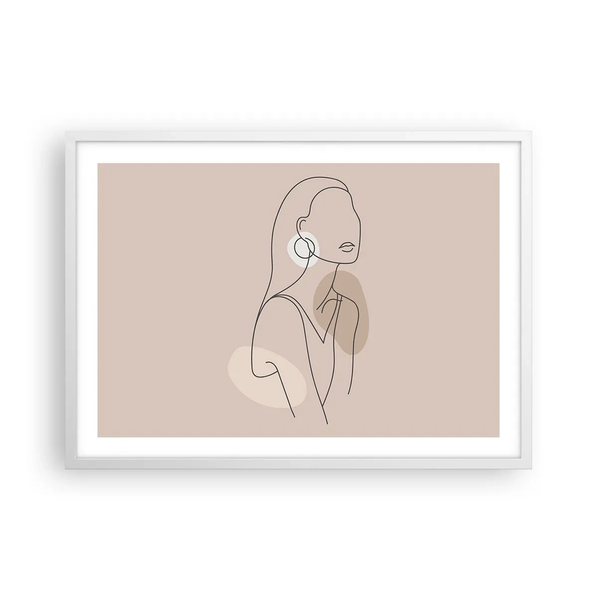 Poster în ramă albă - Icoana fecioarei - 70x50 cm