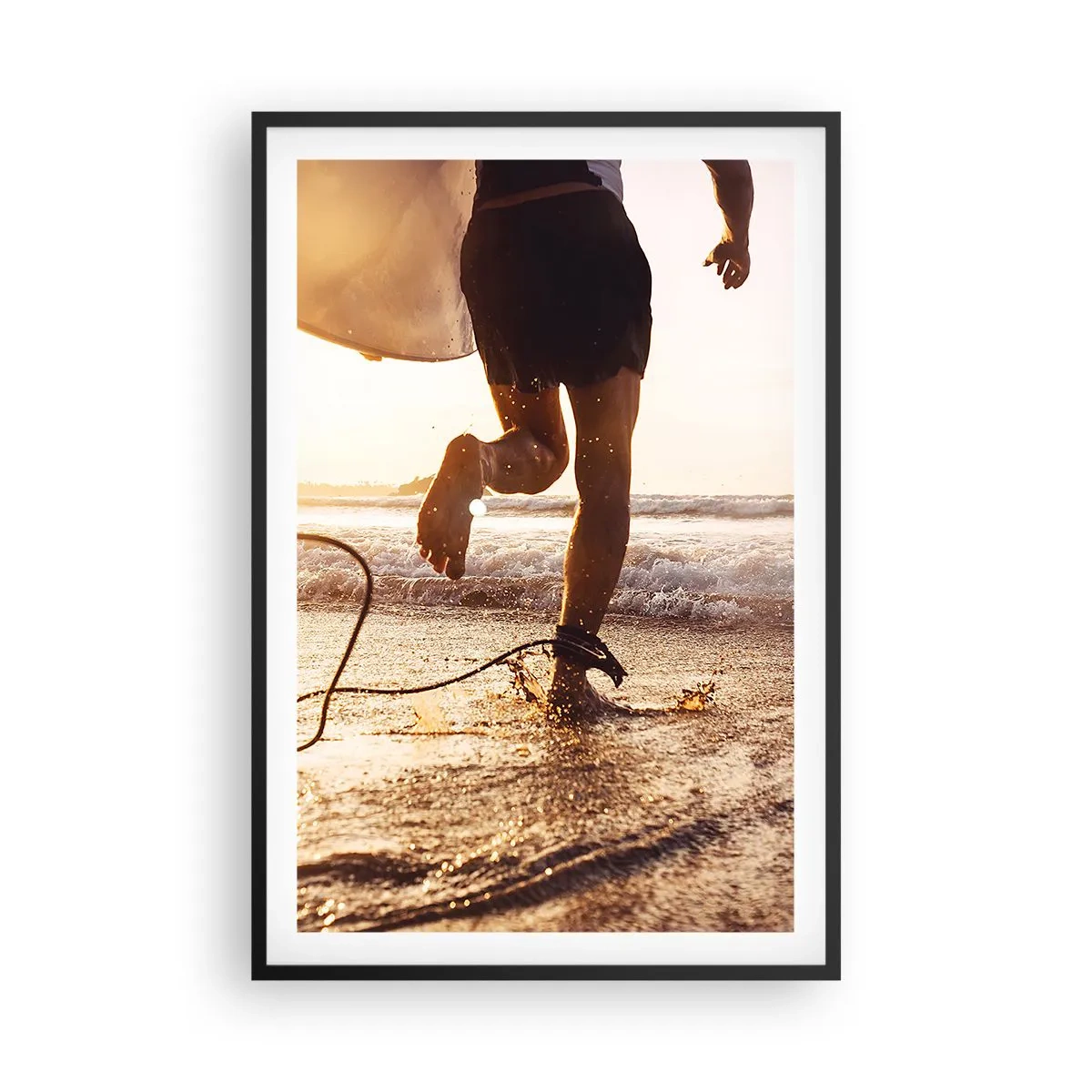Poster în ramă neagră - Pentru a întâmpina valul - 61x91 cm