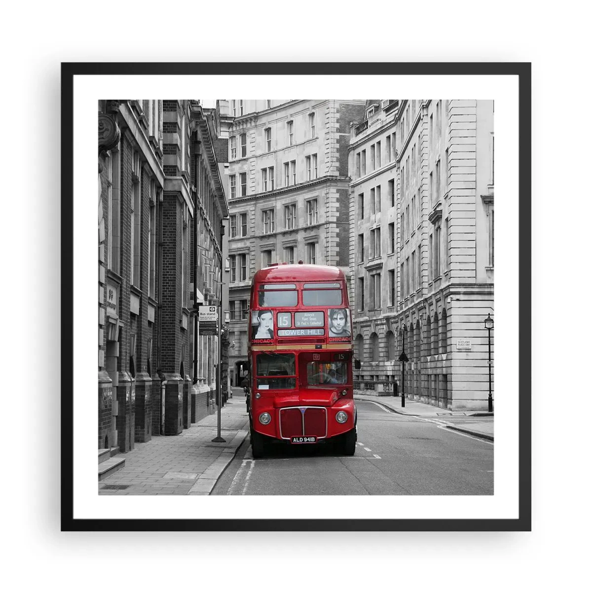 Poster în ramă neagră - Viața de zi cu zi nu trebuie să fie gri - 60x60 cm