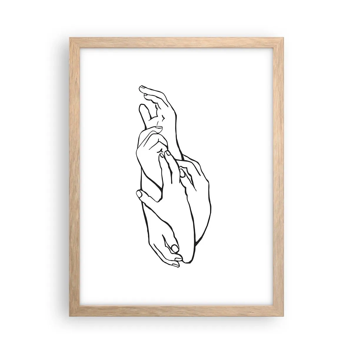 Poster în ramă de stejar deschis - Atingere bună - 30x40 cm