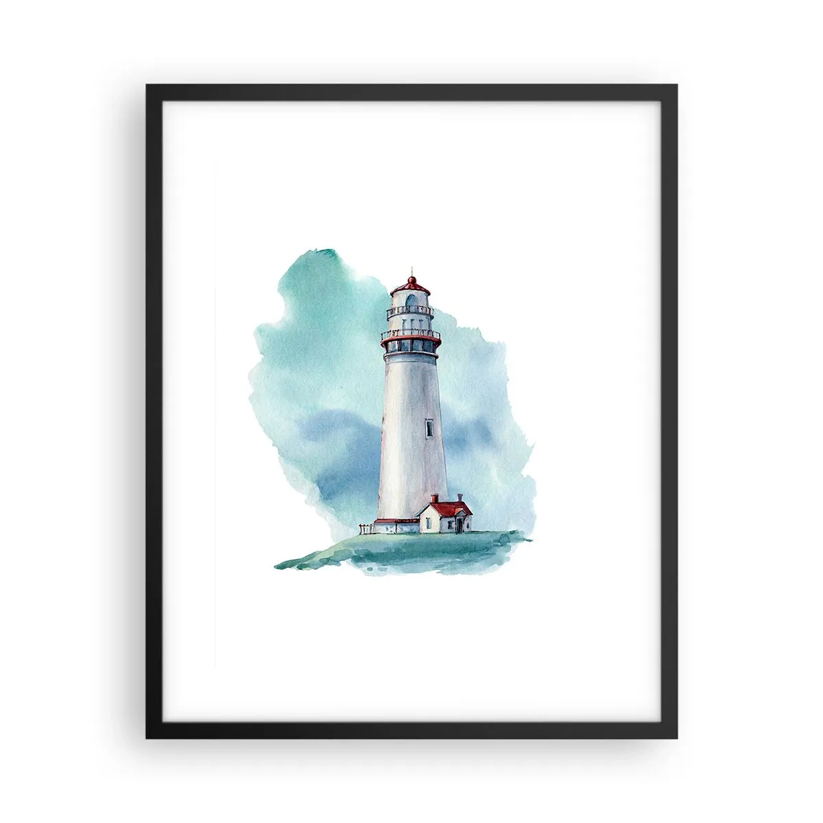 Poster în ramă neagră - Sora blândă a albastrului - 40x50 cm