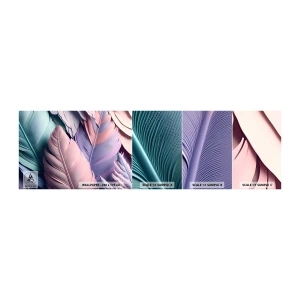 Mostră tapet autocolant Deluxe Sticker - Eleganța păsărilor - Pastel, pene, Lejeritate - 100x30 cm