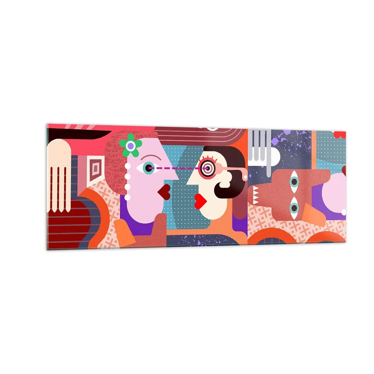 Tablou pe sticlă - Ochi în ochi - 140x50 cm