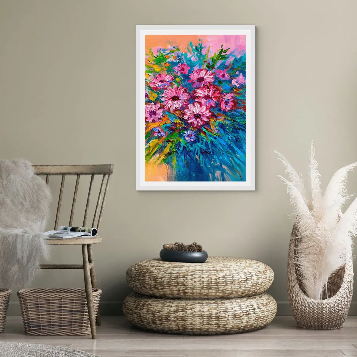 Poster în ramă albă - Energia vieții - 50x70 cm