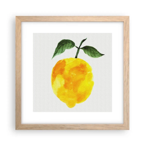 Poster în ramă de stejar deschis - Cum să simțiți gustul soarelui - 30x30 cm