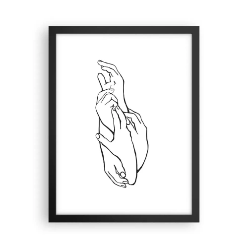Poster în ramă neagră - Atingere bună - 30x40 cm