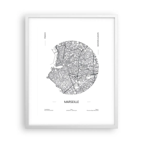 Poster în ramă albă - Anatomia Marsiliei - 40x50 cm