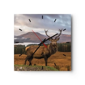 Ceas de perete - Ceas pe sticlă - Măreția naturii - 30x30 cm