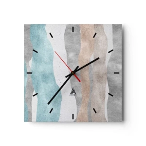Ceas de perete - Ceas pe sticlă - Studiu de proximitate - 30x30 cm
