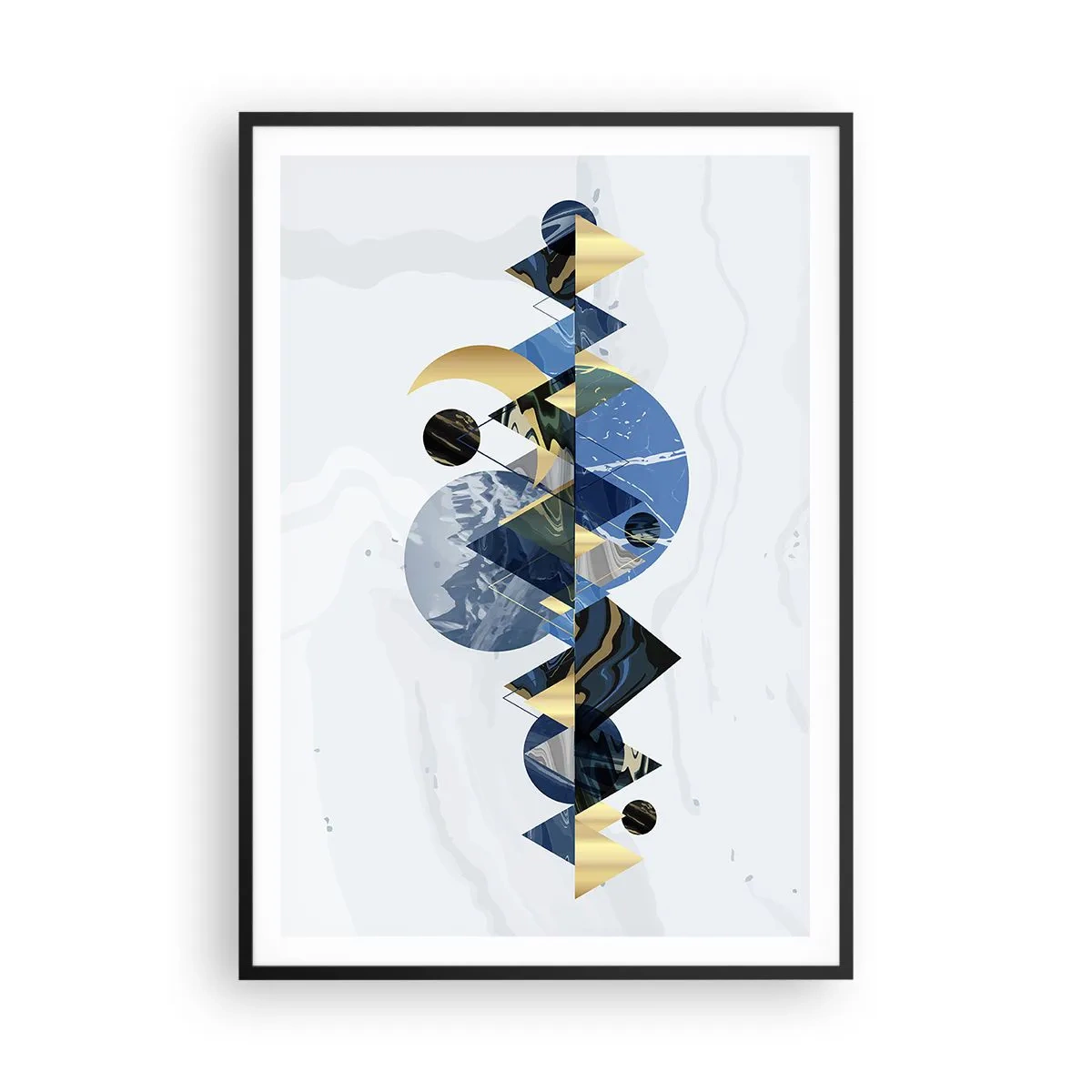 Poster în ramă neagră - Peisaj geometric - 70x100 cm