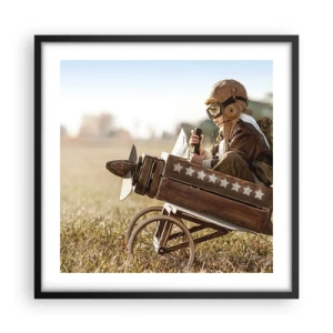 Poster în ramă neagră - Porniți spre vis - 50x50 cm