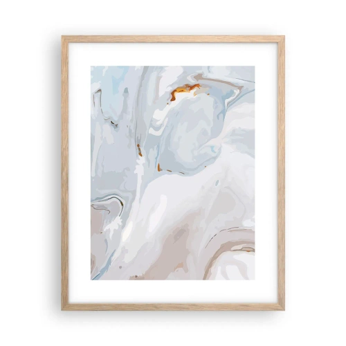 Poster în ramă de stejar deschis - Albul ridicat - 40x50 cm