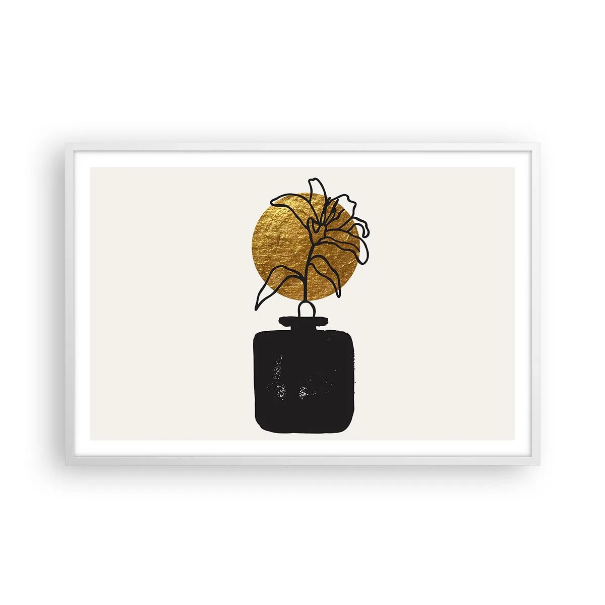 Poster în ramă albă - Cât cântărește aurul? - 91x61 cm