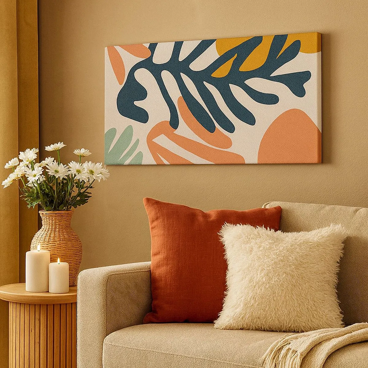 Tablou pe pânză - Mări de corali - 100x40 cm