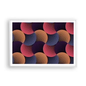 Poster în ramă albă - Într-un ritm de cerc - 100x70 cm