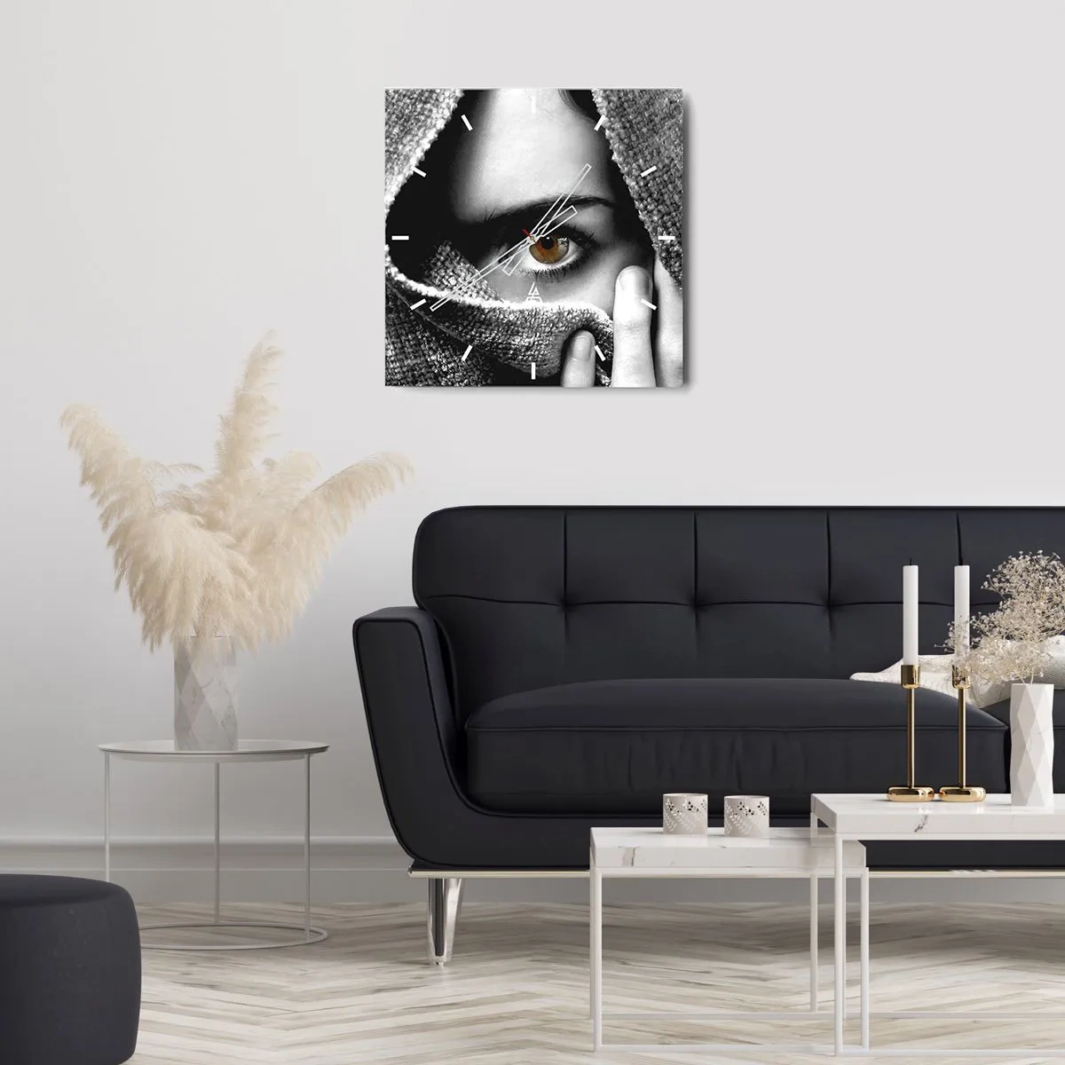 Ceas de perete - Ceas pe sticlă - Află secretul - 30x30 cm