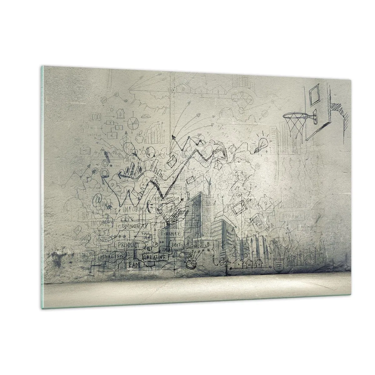 Tablou pe sticlă - Minunata mea viață de oraș - 120x80 cm
