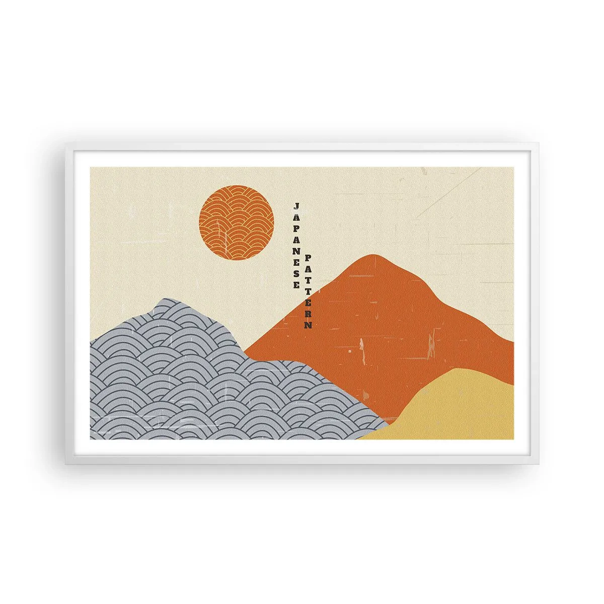 Poster în ramă albă - În stil japonez - 91x61 cm