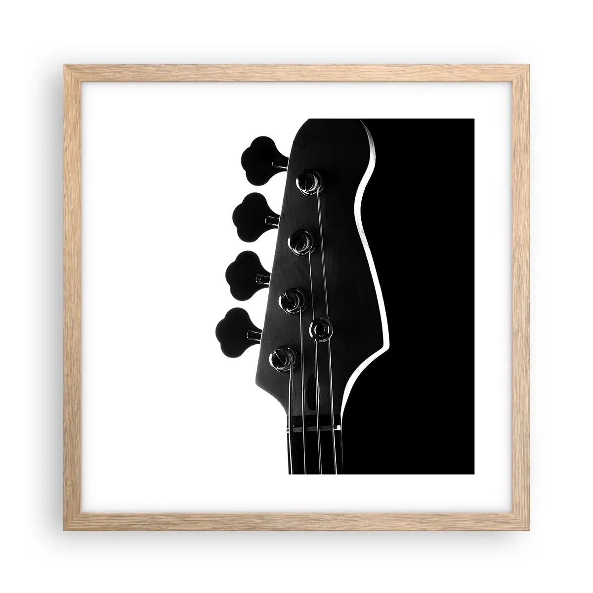 Poster în ramă de stejar deschis - Tăcere de rock - 40x40 cm