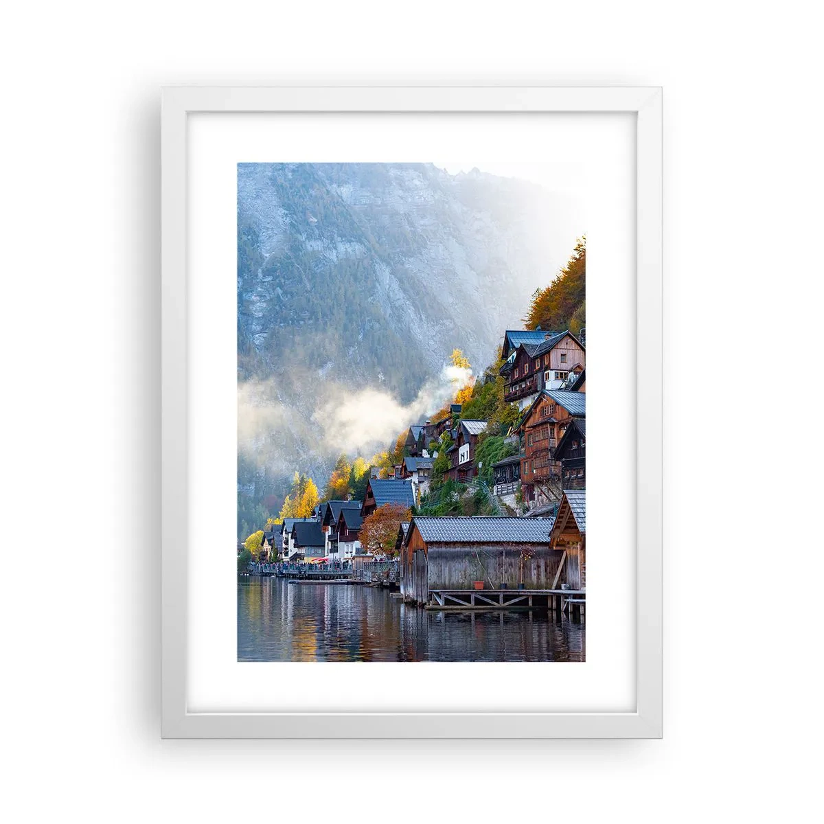 Poster în ramă albă - Atmosferă alpină - 30x40 cm