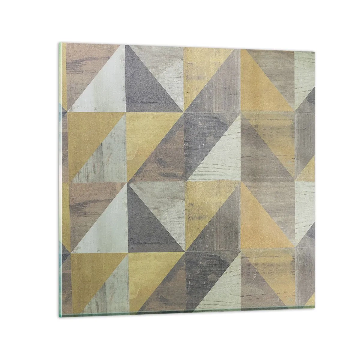 Tablou pe sticlă - La unghiul triunghiului - 30x30 cm