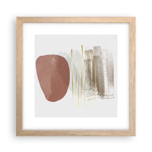 Poster în ramă de stejar deschis - Colonadă abstractă - 30x30 cm