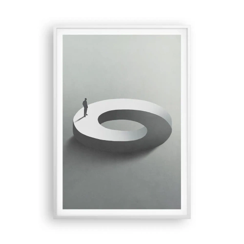 Poster în ramă albă - Înțelegi ceva? - 70x100 cm