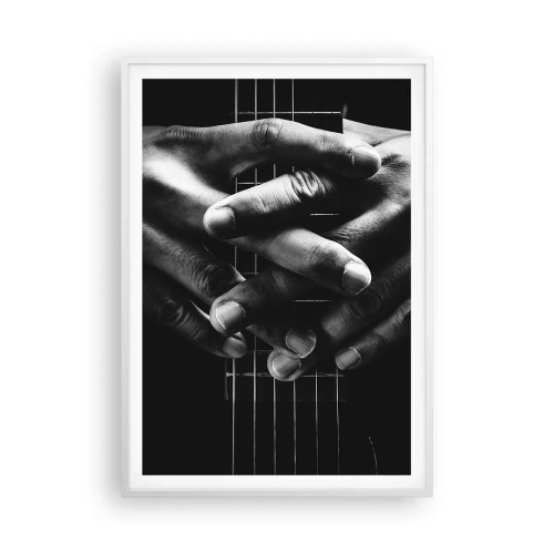 Poster în ramă albă - Rugăciunea artistului - 70x100 cm