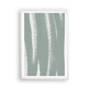 Poster în ramă albă - Abstracție în stil de iarnă - 61x91 cm
