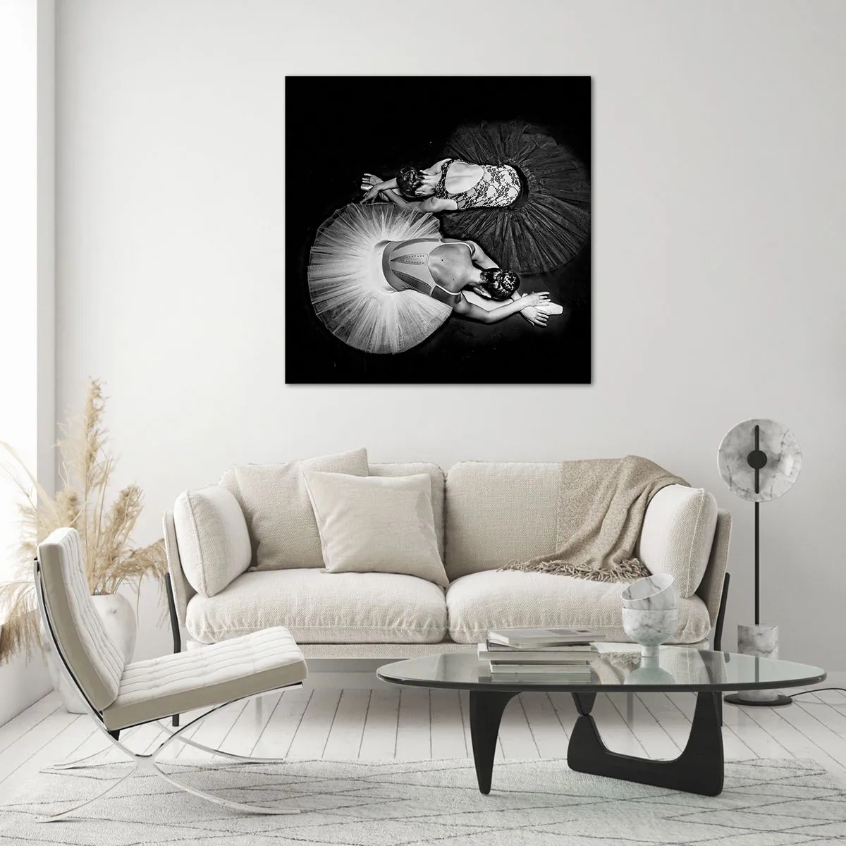 Tablou pe sticlă - Yin și yang - echilibrul perfect - 40x40 cm