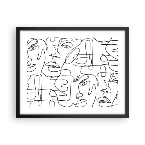 Poster în ramă neagră - Într-o încurcătură de emoții - 50x40 cm