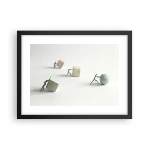 Poster în ramă neagră - Viața însăși - 40x30 cm