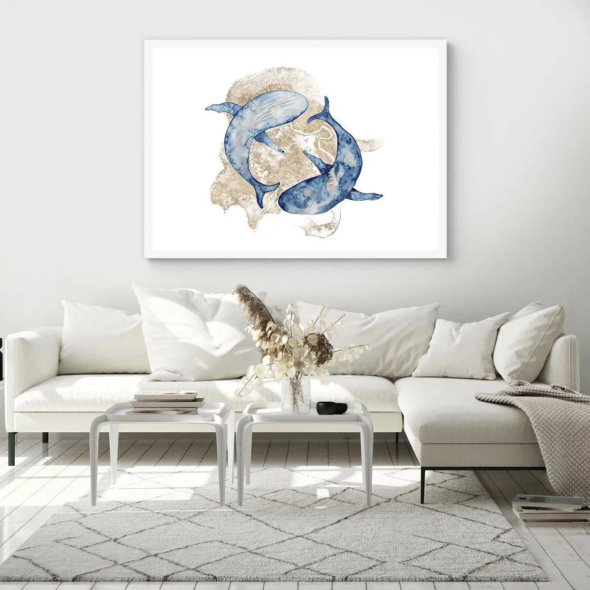 Poster în ramă albă - Prietenie sau iubire? - 40x30 cm