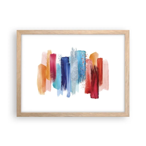 Poster în ramă de stejar deschis - Sus și jos  - 40x30 cm