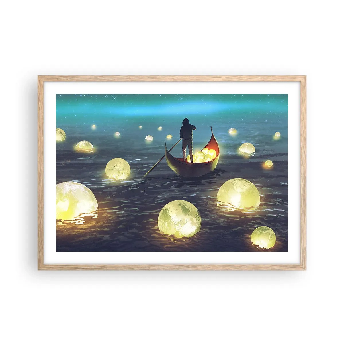 Poster în ramă de stejar deschis - Lucruri la care filozofii nu au visat niciodată - 70x50 cm